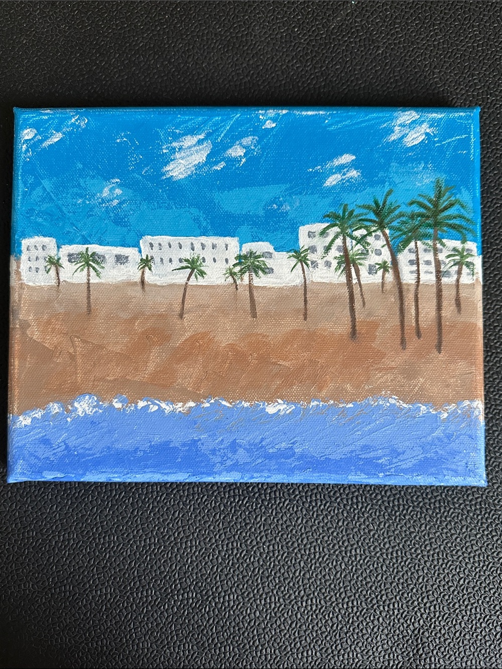 Handmade acrylic NWOT painting. Original artwork “Miami Beach”